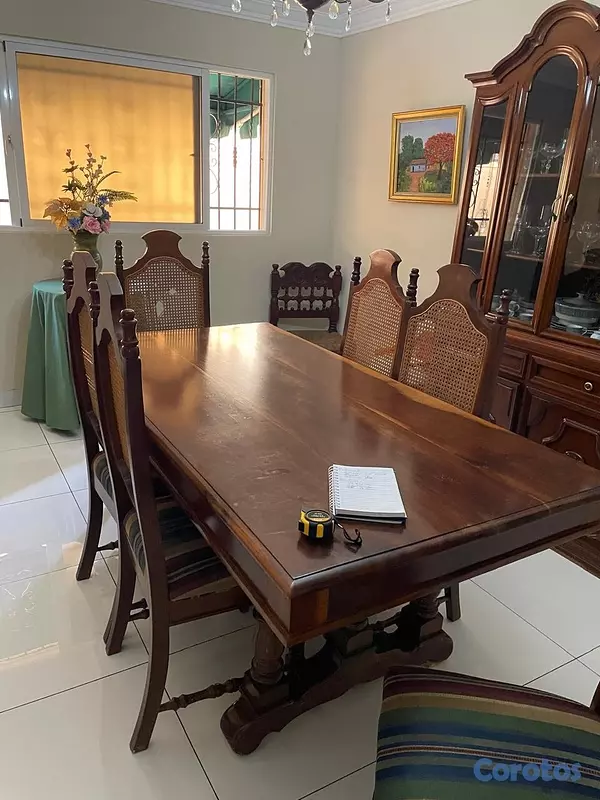 muebles y colchones - Juego de Comedor en Cedro 4