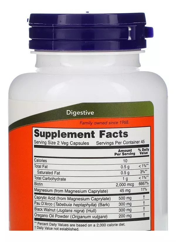 Salud y Equipamiento Médico - Candida 90 Caps Now Foods 2