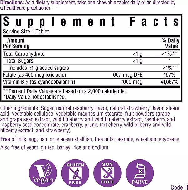 Salud y Equipamiento Médico - Vitamina B12 1000mcg Bluebonnet 2