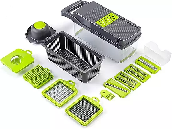 cocina - Cortador de vegetales y frutas 10 en 1 rebanador picador
 4