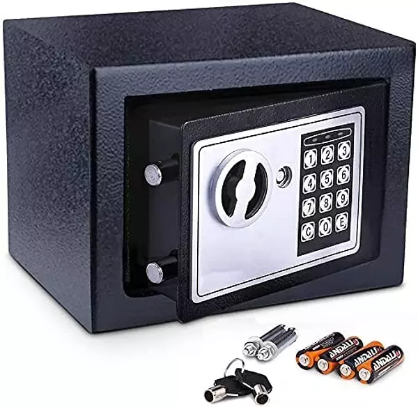 otros electronicos - Caja de seguridad, fuerte, pequeña 17 cm x 23 cm x 17 cm VARIEDAD COLORES 2