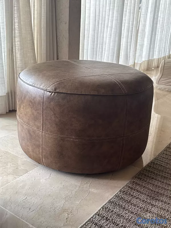 muebles y colchones -  Ottomanes Marrones Piel Sintentica  3