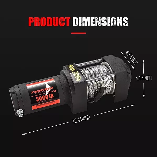 Salud y Equipamiento Médico - Winch Cabrestante Eléctrico De 12 V Y 3500 Lb Con Cable 7