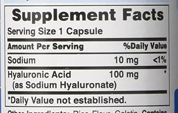 Salud y Equipamiento Médico - Capsulas De Acido Hialuronico De 100 Mg 3