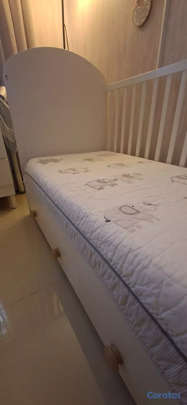 muebles - CUNA MODERNA IKEA CON COLCHON DE CALIDAD 2