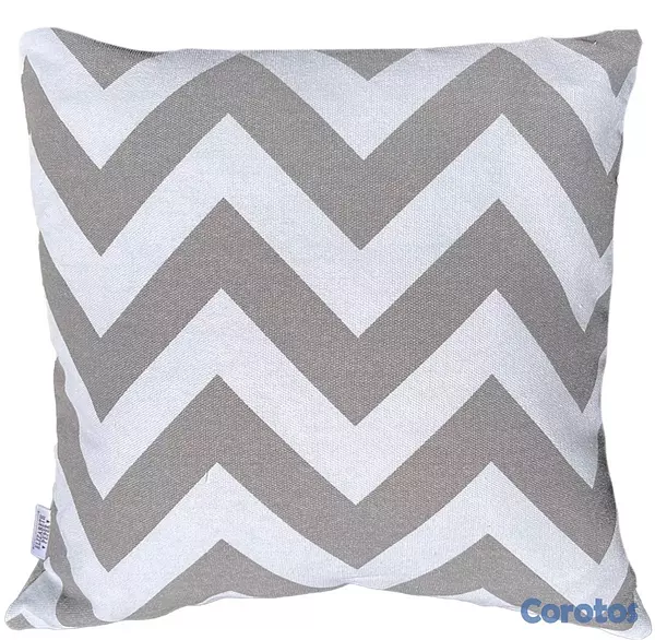 decoración y accesorios - Funda Cojin Decorativo Diseño ZigZag Gris 20x20 pulgadas
  2