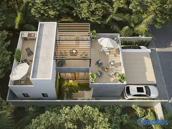 casas - Casas de 3 Habitaciones con Patio en Ecos Yard, Av 13