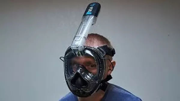 Artículos Deportivos - Mascara de buceo, snorkel, snorkeling, 180 grados de vision, anti empañado. 6