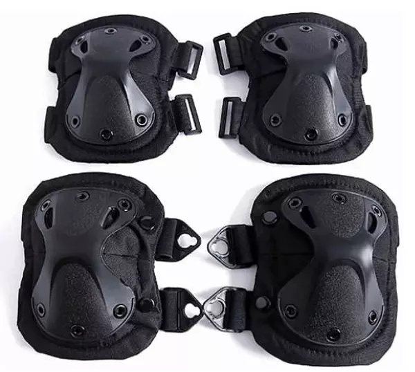 Artículos Deportivos - Kit juego de rodillera y codera táctica, ciclismo motocicleta paintball airsoft 3