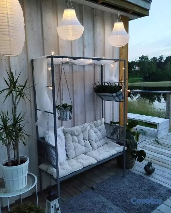muebles y colchones - BANCO PARA BALCON O TERRAZA MULTIFUNCION 8