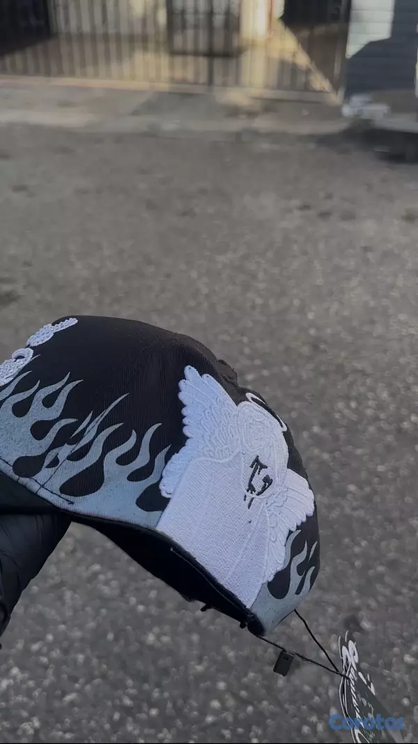 ropa para hombre - Gorra streetwear black flames 100% original🔥 3