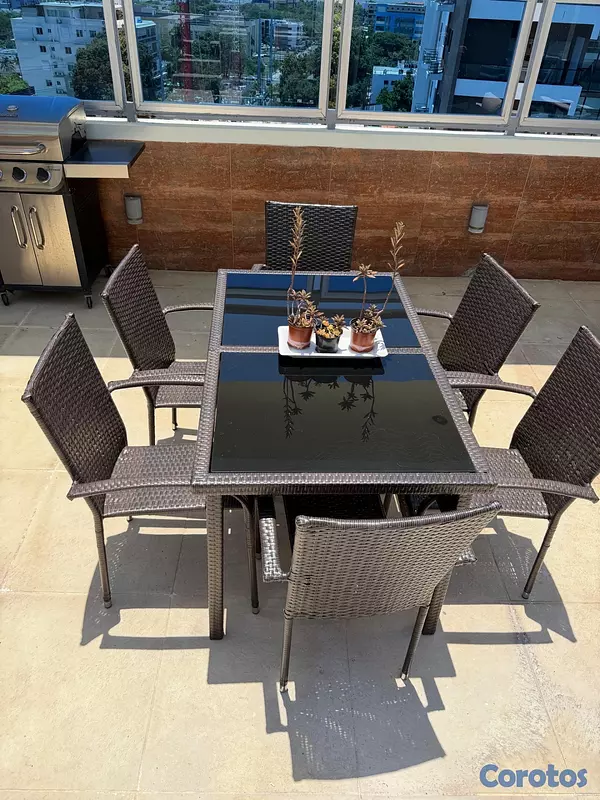 muebles y colchones - Juego de comedor de exterior para 6 personas 3
