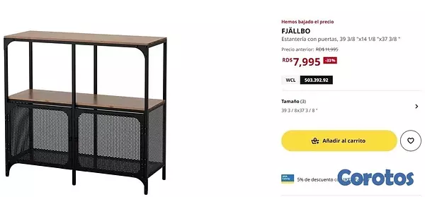 muebles y colchones - Estante en metal con puertas 3