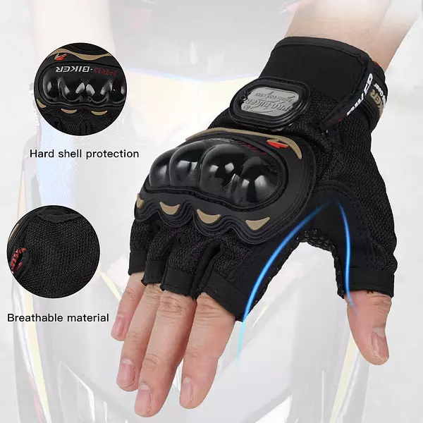 bicicletas y accesorios - Guantillas para Moto Motocross Bici Motor Guantes sin dedos BICICLETA motorizado 2