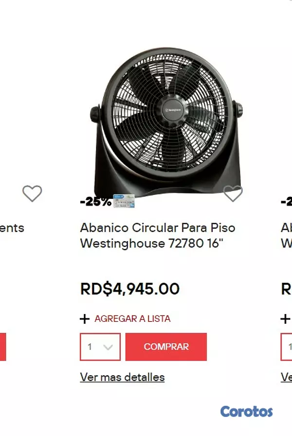 electrodomesticos - ABANICO EN SUPER OFERTA - CASI NUEVO - 2900 RD$ 1