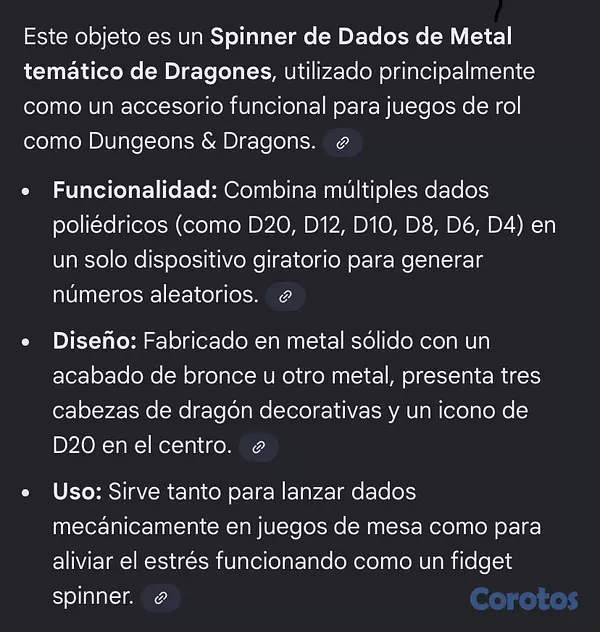 hobby y coleccion - Spinner de Dados de Metal temático de Dragones 6
