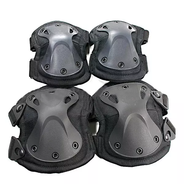 Artículos Deportivos - Kit juego de rodillera y codera táctica, ciclismo motocicleta paintball airsoft 4