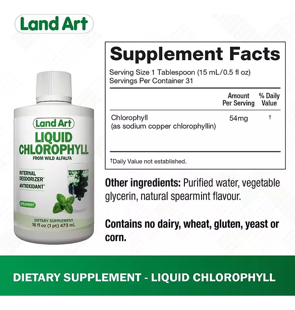 Salud y Equipamiento Médico - Clorofila Liquido 54mg Land Art 2