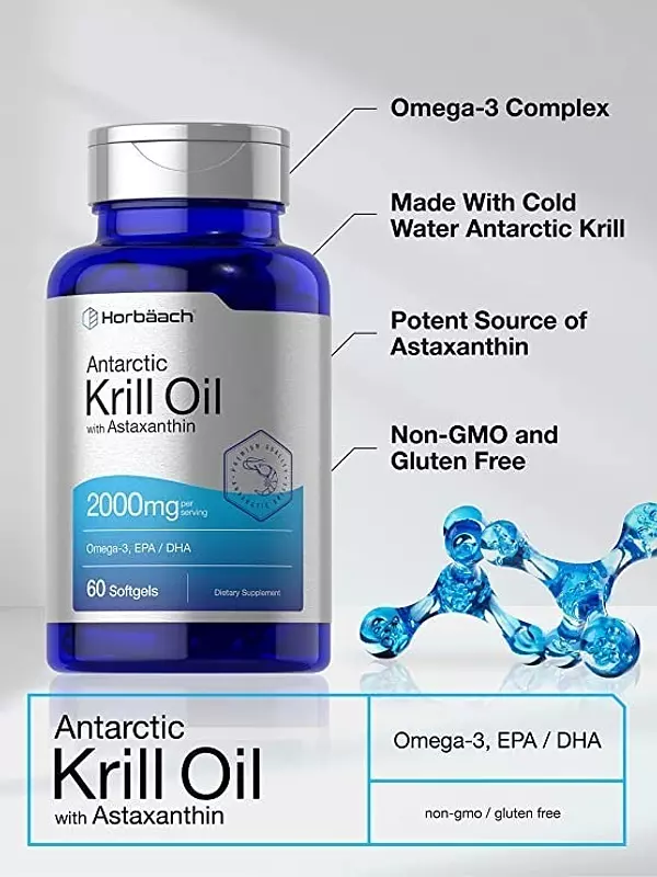 Salud y Equipamiento Médico - Aceite De Krill Antartico Horbaach 2000 Mg | 60 Capsulas 4