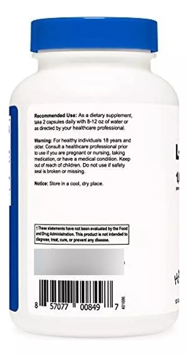Salud y Equipamiento Médico - L-citrulina Nutricost 500 Mg, 120 Capsulas - Sin Gluten 3