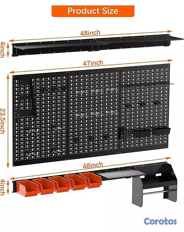 equipos profesionales - Organizador de Pared Pegboard 1