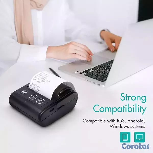 impresoras y scanners - 🖨️ Impresora Térmica Portátil USB Bluetooth Recargable 📄⚡ 4