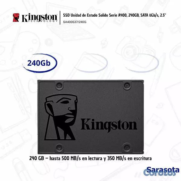 accesorios para electronica - Kingston SSD SATA III A400 240Gb 2
