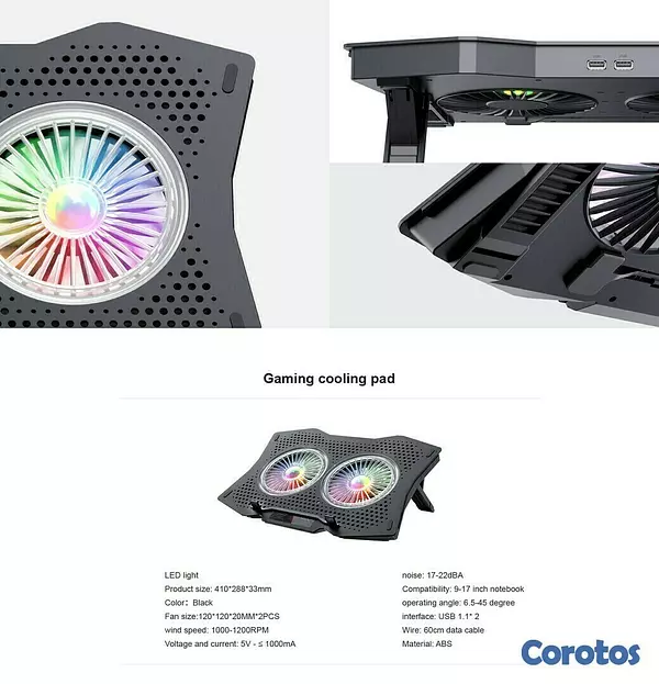 computadoras y laptops - FAN COOLER, 10" hasta 17 pulgadas 2
