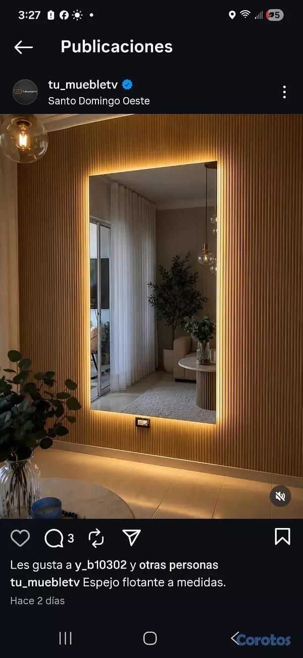decoración y accesorios - Muebles de TV, Closet, Mesitas de noche, repisas flotantes, espejos, paneles etc 6