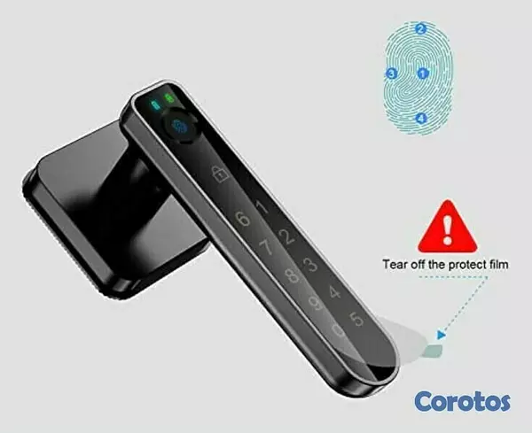 otros electronicos - Cerradura Inteligente De Perilla Con Huella Digital con APP- C003 2