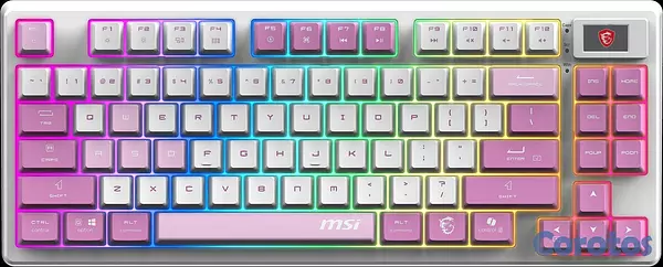computadoras y laptops - TECLADO MSI FORGE GK600 TKL W VIOLET US, WIRELESS  3