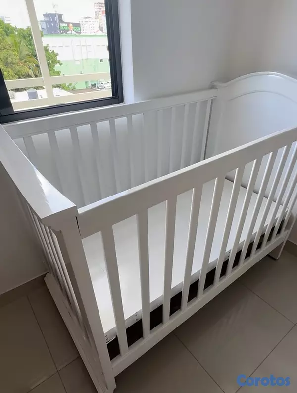 muebles - Cuna de bebés 100% madera  3