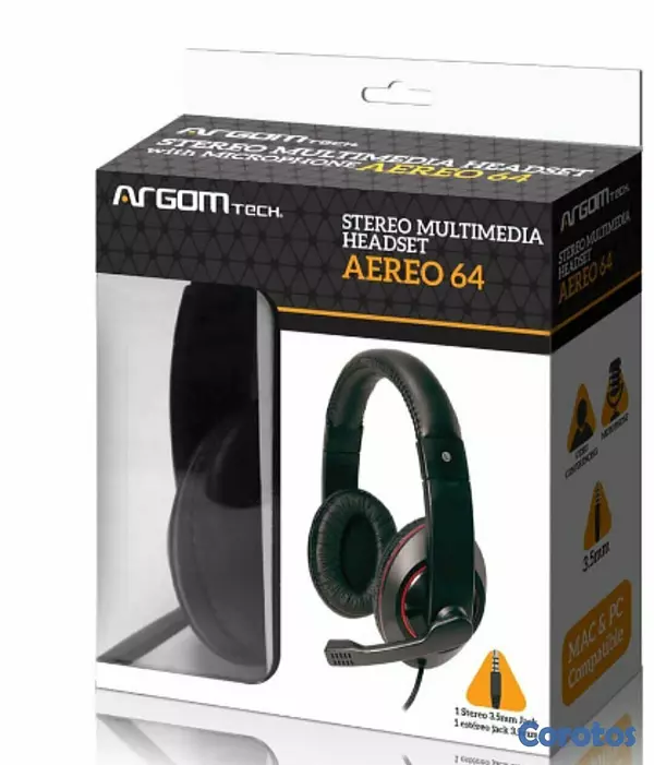 camaras y audio - AUDIFONO ARGOM AERO 64, ESTÉREO, LONGITUD DEL CABLE: 1.8M (6 PIES) CON MICRÓFONO 2