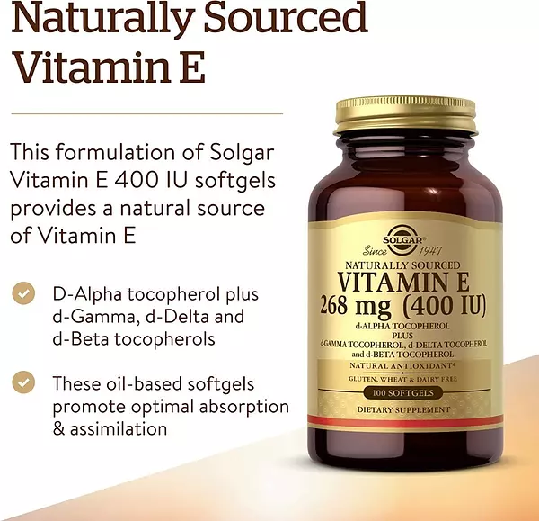 Salud y Equipamiento Médico - Vitamina E Solgar 400 Iu 3