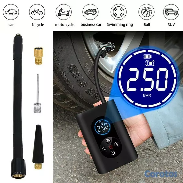otros electronicos - BOMBA DE AIRE PORTATIL RECARGABLE M8 2