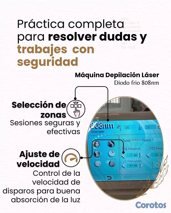servicios profesionales - Maquina depilacion laser diodo frío 810nm 6