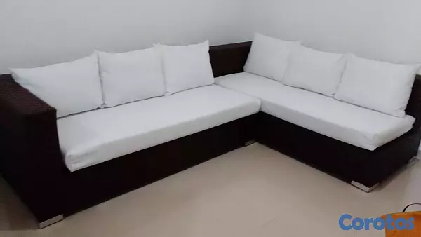 muebles y colchones - Mueble Rattan Forma L 2 Asientos Super Expecial Nuevo.
20% descuento.
 7