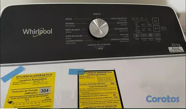 electrodomesticos - Lavadora Inverter Whirlpool Automática 20 Kg/40LB. 2