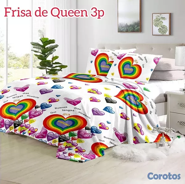 muebles y colchones - juego de frisas suave 3 piezas para cama de 60  5