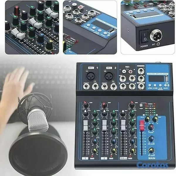 camaras y audio - MEZCLADOR DE SONIDO MIXER 4 CANALES SQ-04 7