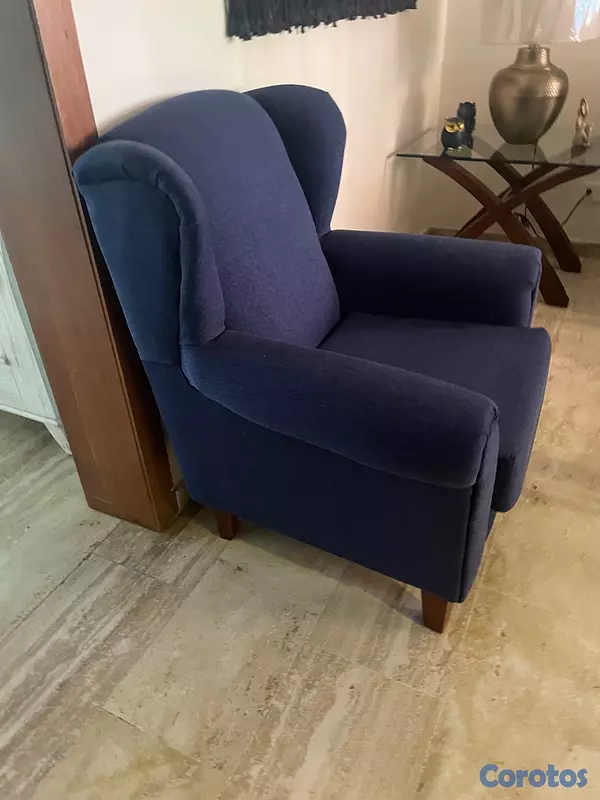 decoración y accesorios - Vendo 2 Butacas Ashley azul oscuro  2