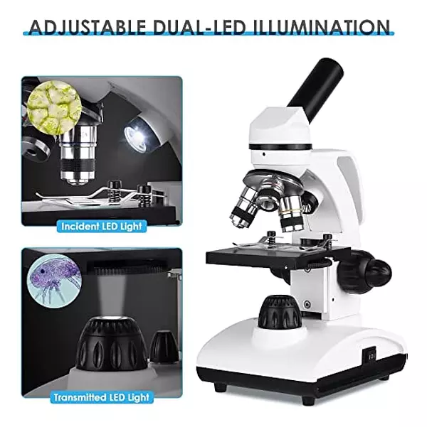 Salud y Equipamiento Médico - Microscopios 40x-1000x Para Estudiantes, Niños Y Adultos, Mi 2