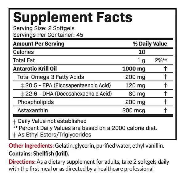 Salud y Equipamiento Médico - Aceite Krill 1000mg Futurebioti - - Unidad A $2143 2