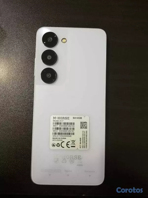 celulares y tabletas - TELEFONO M HORSE A17 64 + 4GB Rápido y Elegante 2