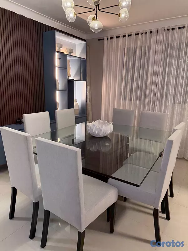 muebles y colchones - Hermoso Comedor de 8 sillas en caoba  2