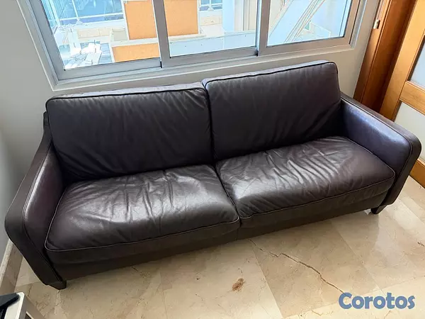 muebles y colchones - Sofá en piel de 3 plazas 3