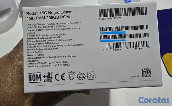 celulares y tabletas - **Vendo celular REDMI 15C 8 GB de Ram 256  almacen 2