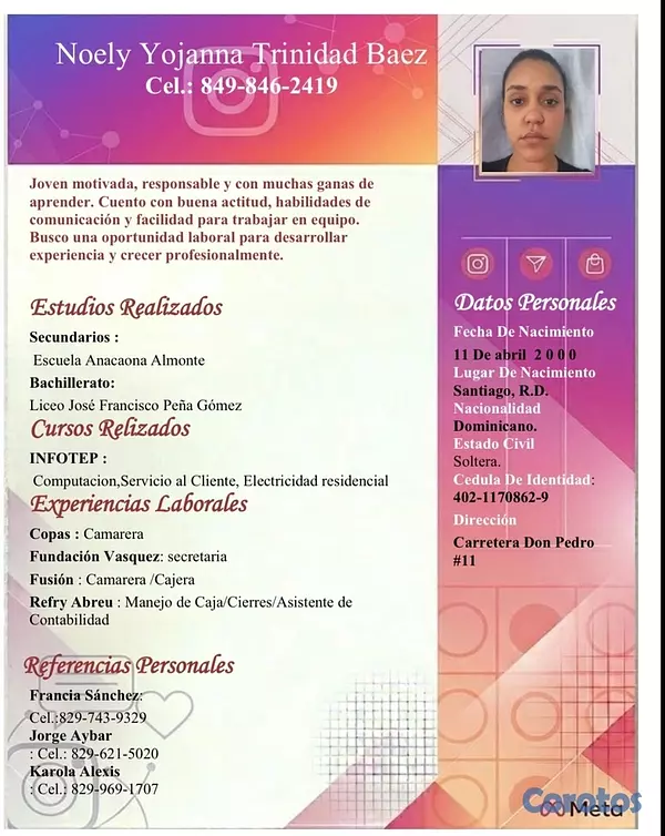 candidatos - Un placer, busco empleo, Santiago. 3