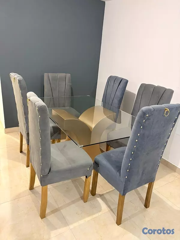 muebles y colchones - Juego de comedor de 6 sillas  1
