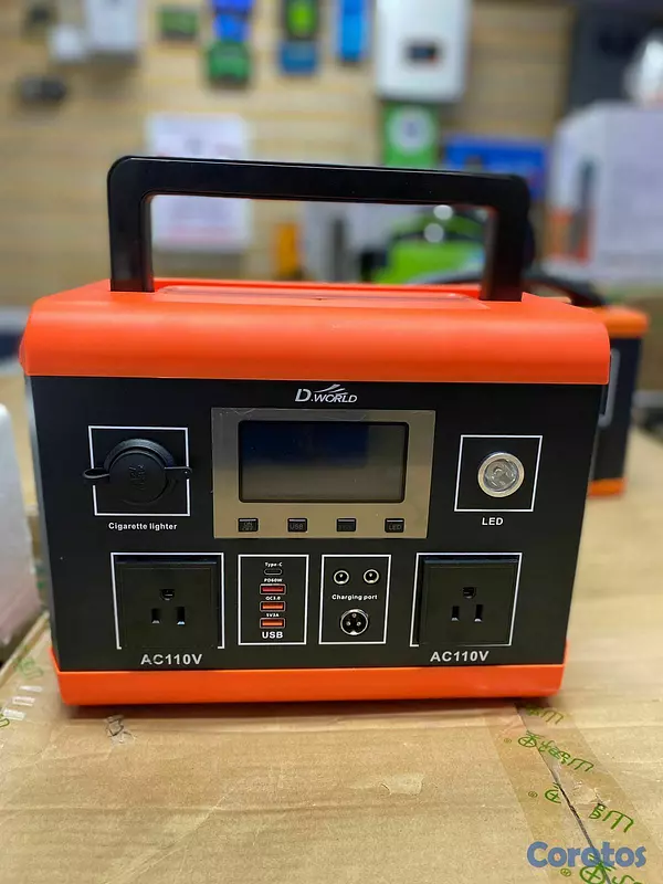 plantas e inversores - inversor portátil con batería integrada 500 w.